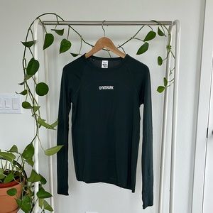 *FREE ADD ON* Gymshark Long Sleeve Dryfit Top in Green
